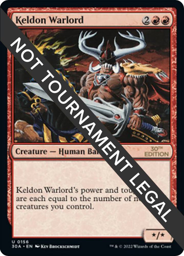 Keldon Warlord 156 card from 30th Anniversary Edition