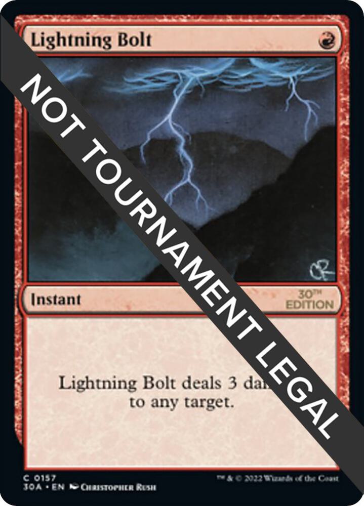 Lightning Bolt 157 card from 30th Anniversary Edition