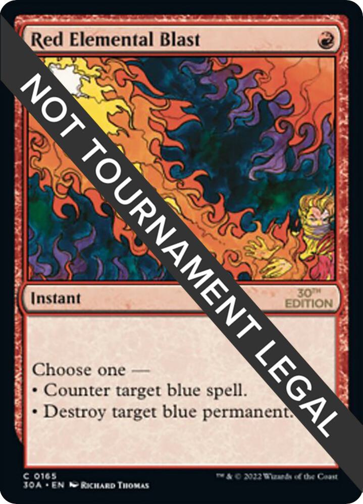 Red Elemental Blast 165 card from 30th Anniversary Edition