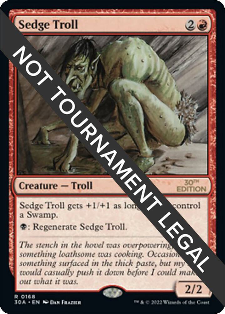 Sedge Troll 168 card from 30th Anniversary Edition