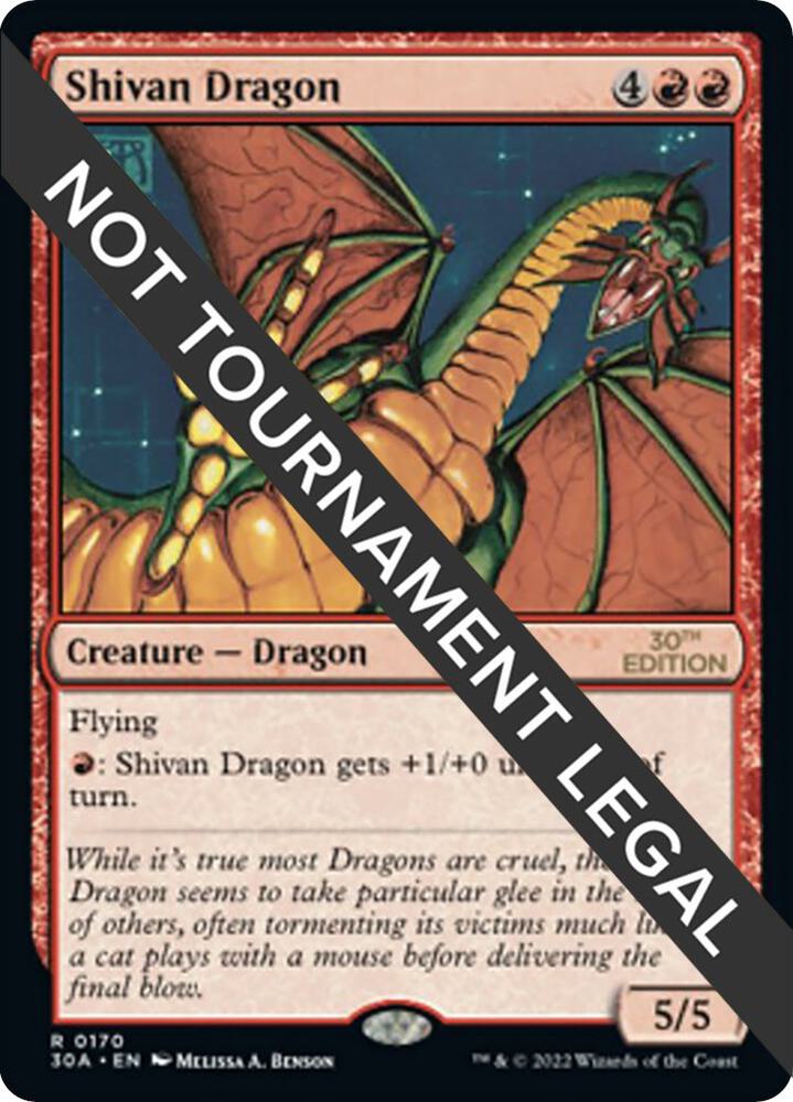 Shivan Dragon 170 card from 30th Anniversary Edition