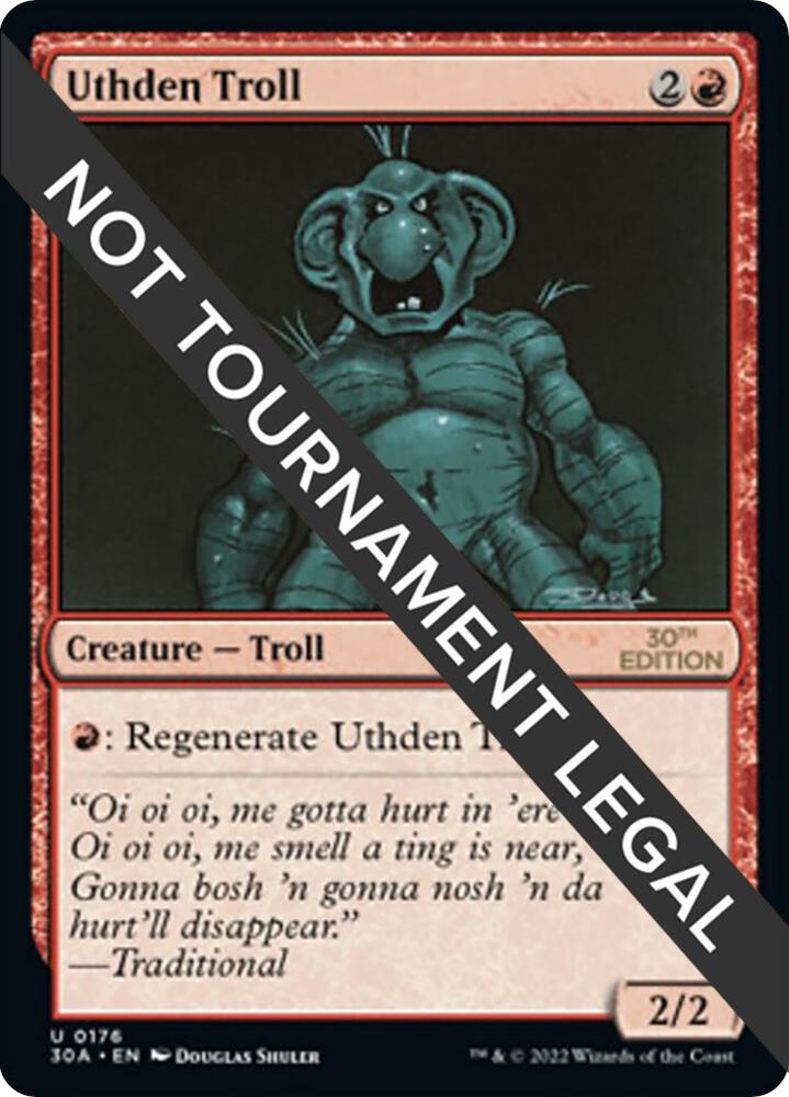 Uthden Troll 176 card from 30th Anniversary Edition
