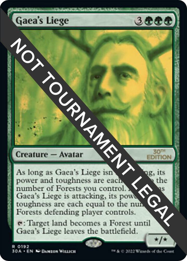 Gaea's Liege 192 card from 30th Anniversary Edition