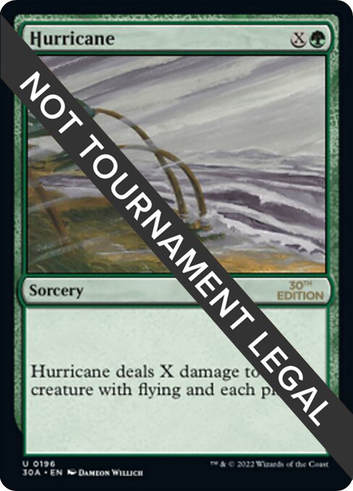 Hurricane 196 card from 30th Anniversary Edition