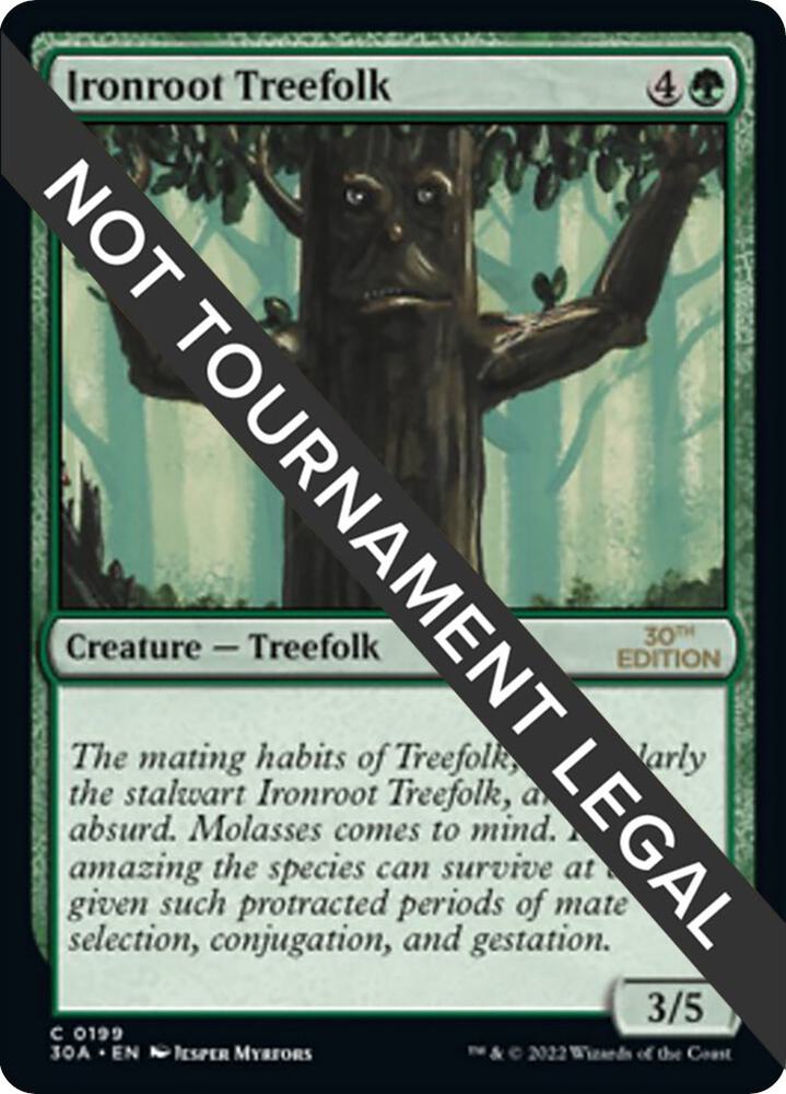 Ironroot Treefolk 199 card from 30th Anniversary Edition