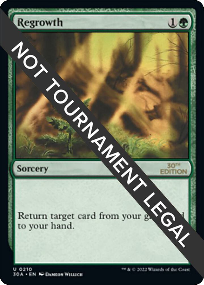 Regrowth 210 card from 30th Anniversary Edition