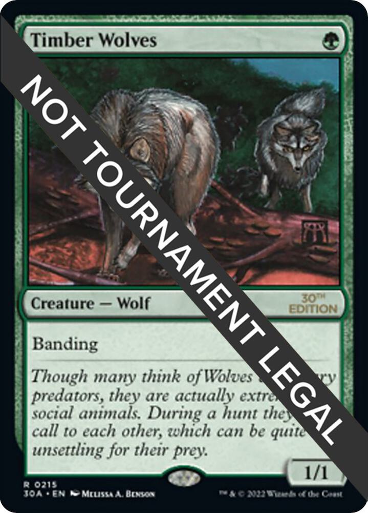 Timber Wolves 215 card from 30th Anniversary Edition