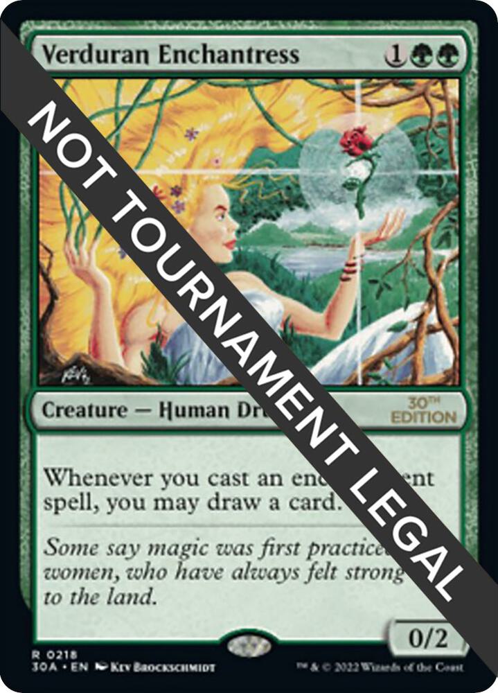 Verduran Enchantress 218 card from 30th Anniversary Edition