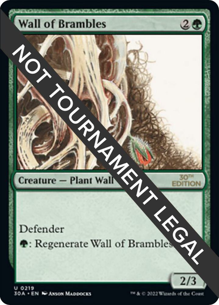 Wall of Brambles 219 card from 30th Anniversary Edition