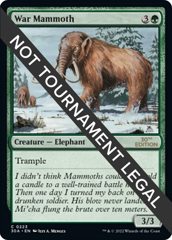 War Mammoth 223 card from 30th Anniversary Edition