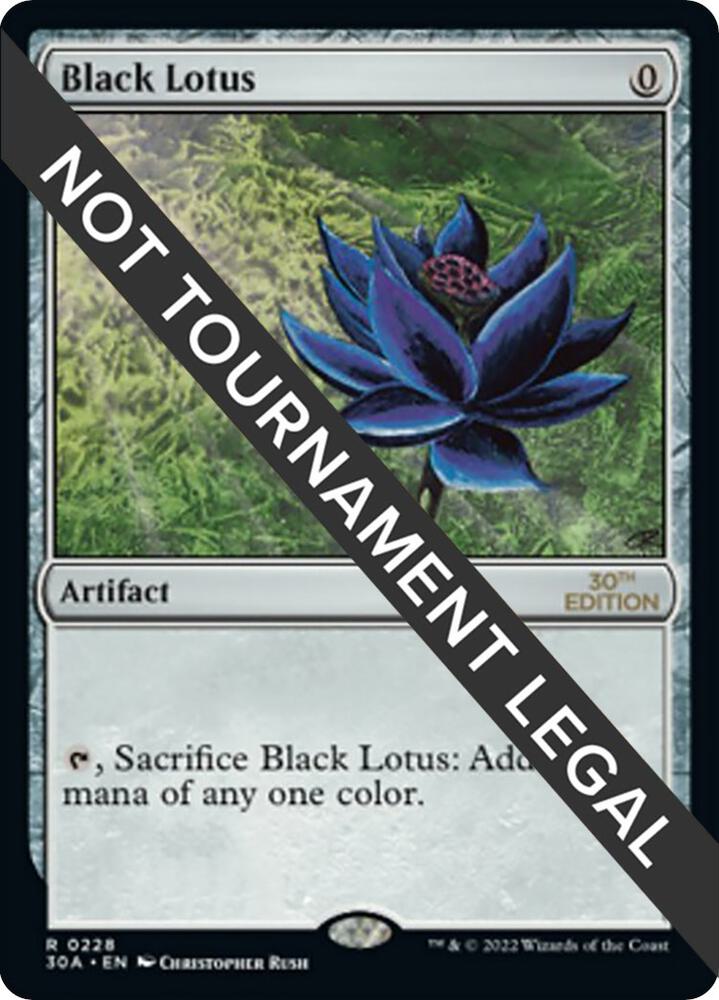 Black Lotus 228 card from 30th Anniversary Edition