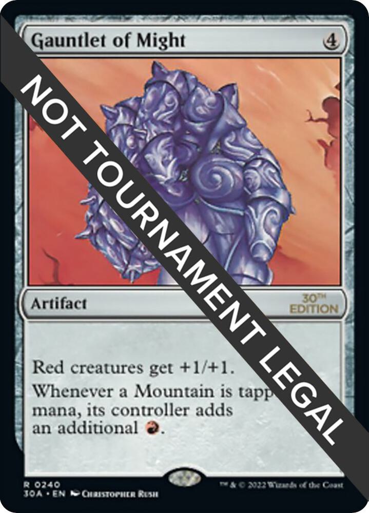Gauntlet of Might 240 card from 30th Anniversary Edition