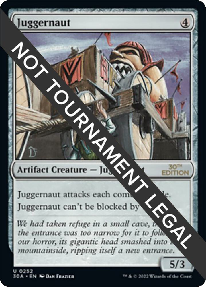 Juggernaut 252 card from 30th Anniversary Edition