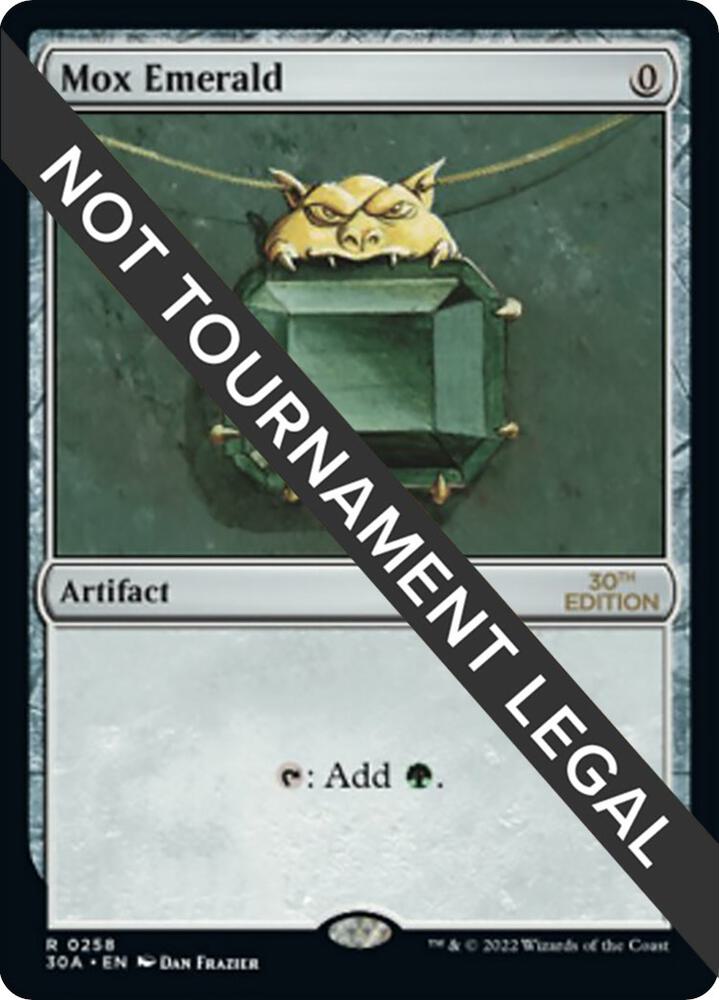 Mox Emerald 258 card from 30th Anniversary Edition