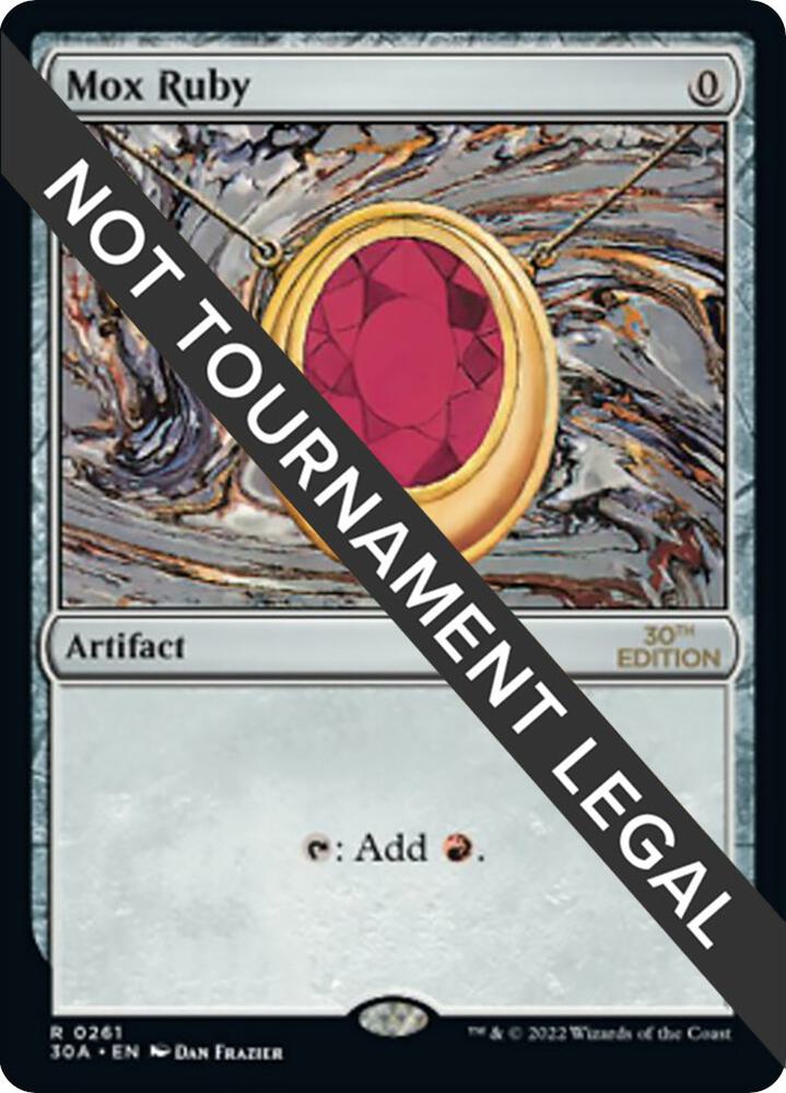 Mox Ruby 261 card from 30th Anniversary Edition