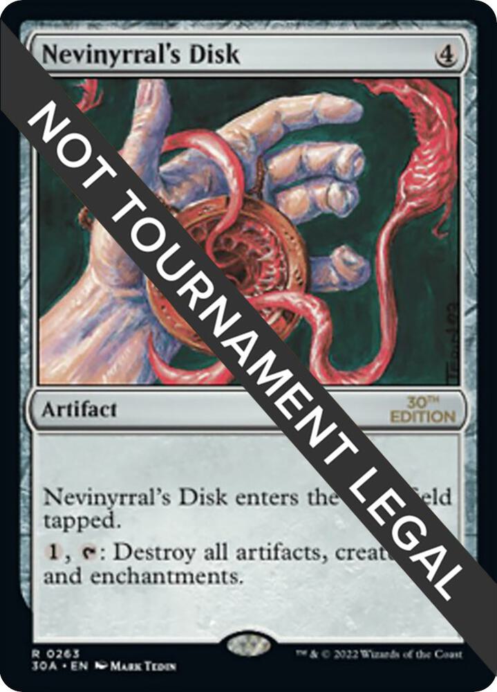 Nevinyrral's Disk 263 card from 30th Anniversary Edition