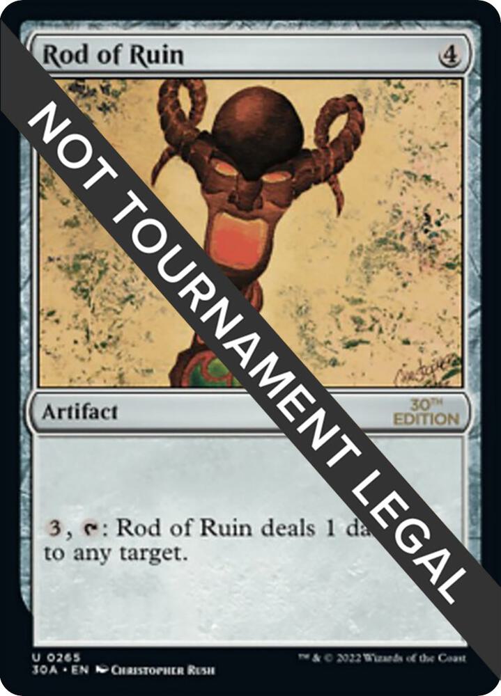 Rod of Ruin 265 card from 30th Anniversary Edition