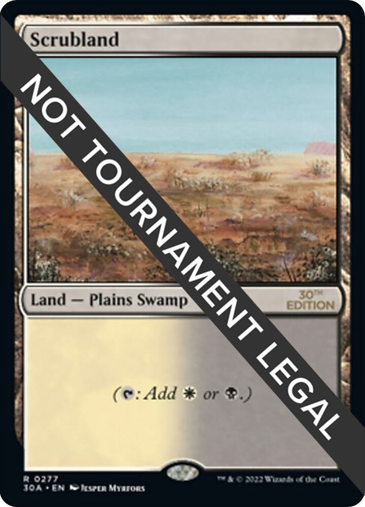 Scrubland 277 card from 30th Anniversary Edition