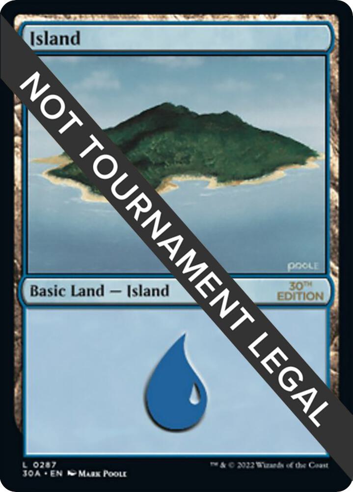 Island 287 card from 30th Anniversary Edition