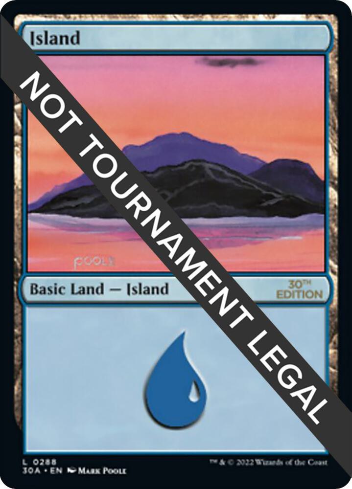 Island 288 card from 30th Anniversary Edition