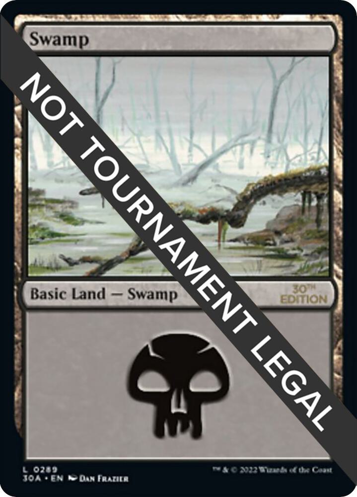 Swamp 289 card from 30th Anniversary Edition
