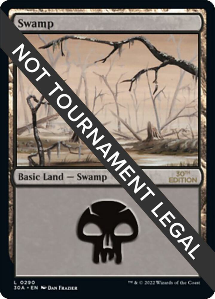 Swamp 290 card from 30th Anniversary Edition