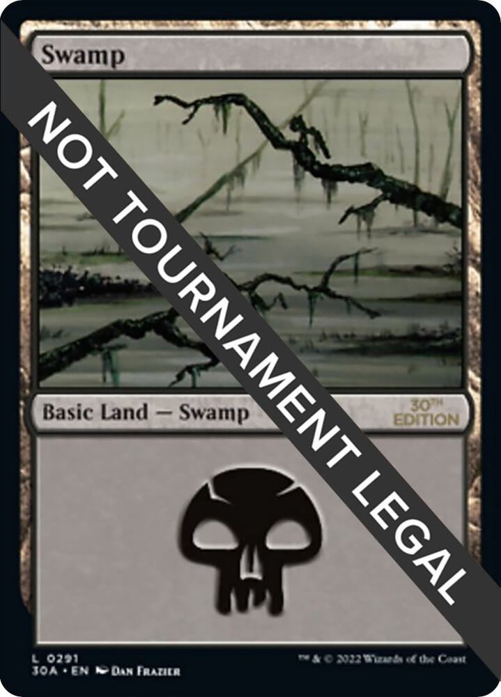 Swamp 291 card from 30th Anniversary Edition