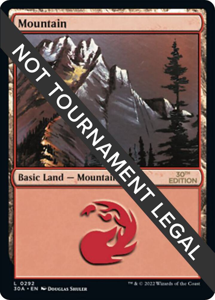 Mountain 292 card from 30th Anniversary Edition