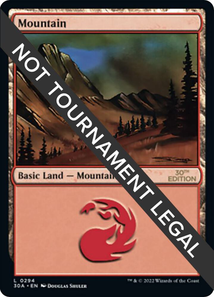 Mountain 294 card from 30th Anniversary Edition