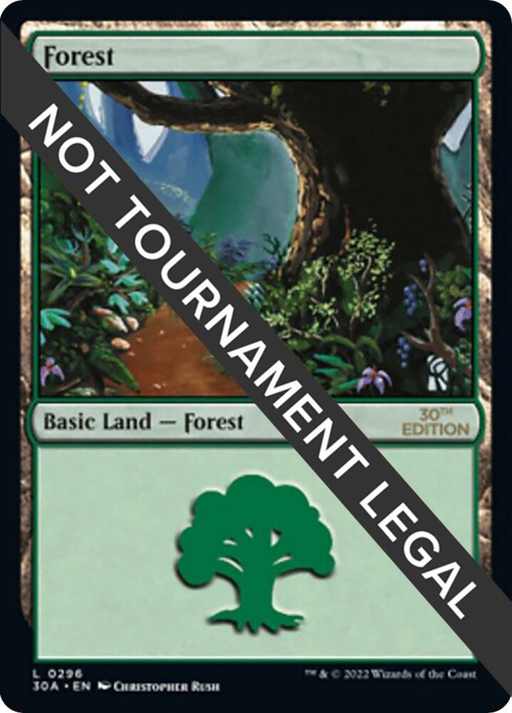 Forest 296 card from 30th Anniversary Edition