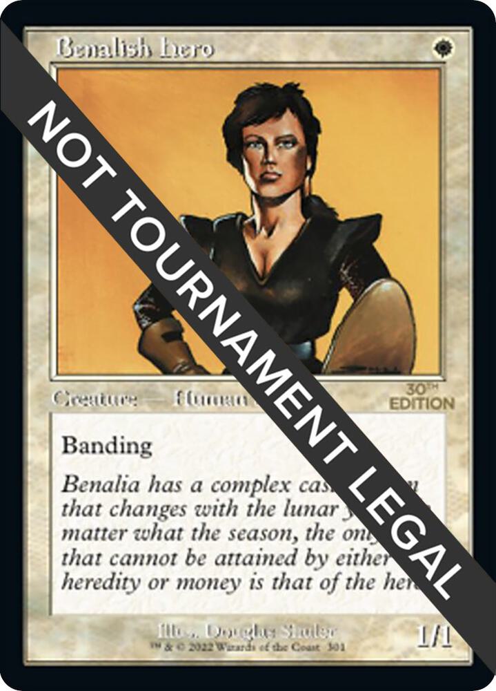 Benalish Hero (Retro Frame) 301 card from 30th Anniversary Edition