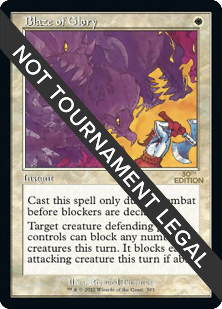 Blaze of Glory (Retro Frame) 303 card from 30th Anniversary Edition