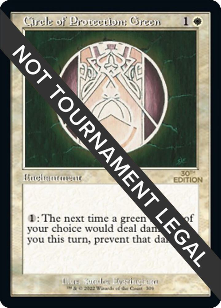 Circle of Protection: Green (Retro Frame) 309 card from 30th Anniversary Edition