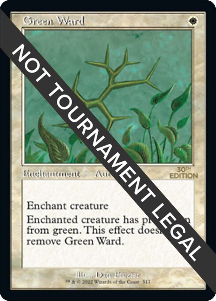 Green Ward (Retro Frame) 317 card from 30th Anniversary Edition