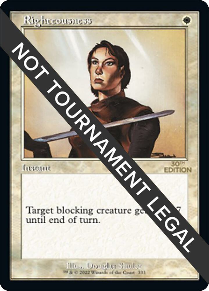 Righteousness (Retro Frame) 333 card from 30th Anniversary Edition