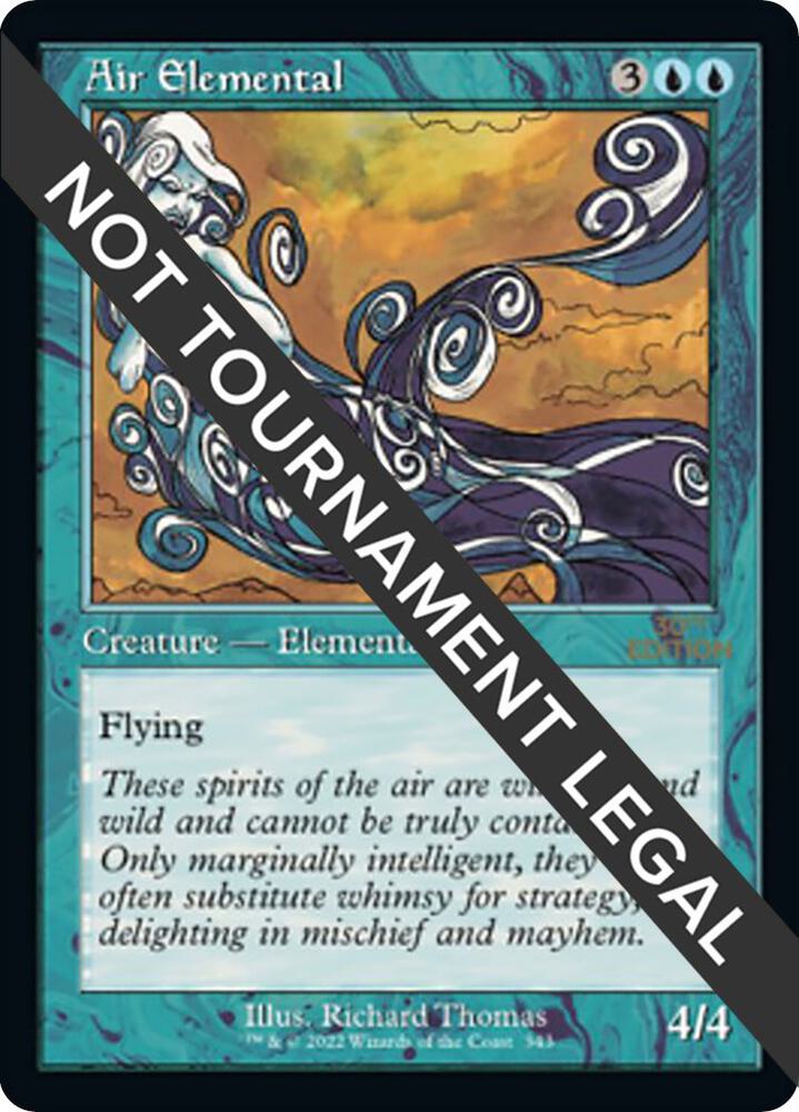 Air Elemental (Retro Frame) 343 card from 30th Anniversary Edition
