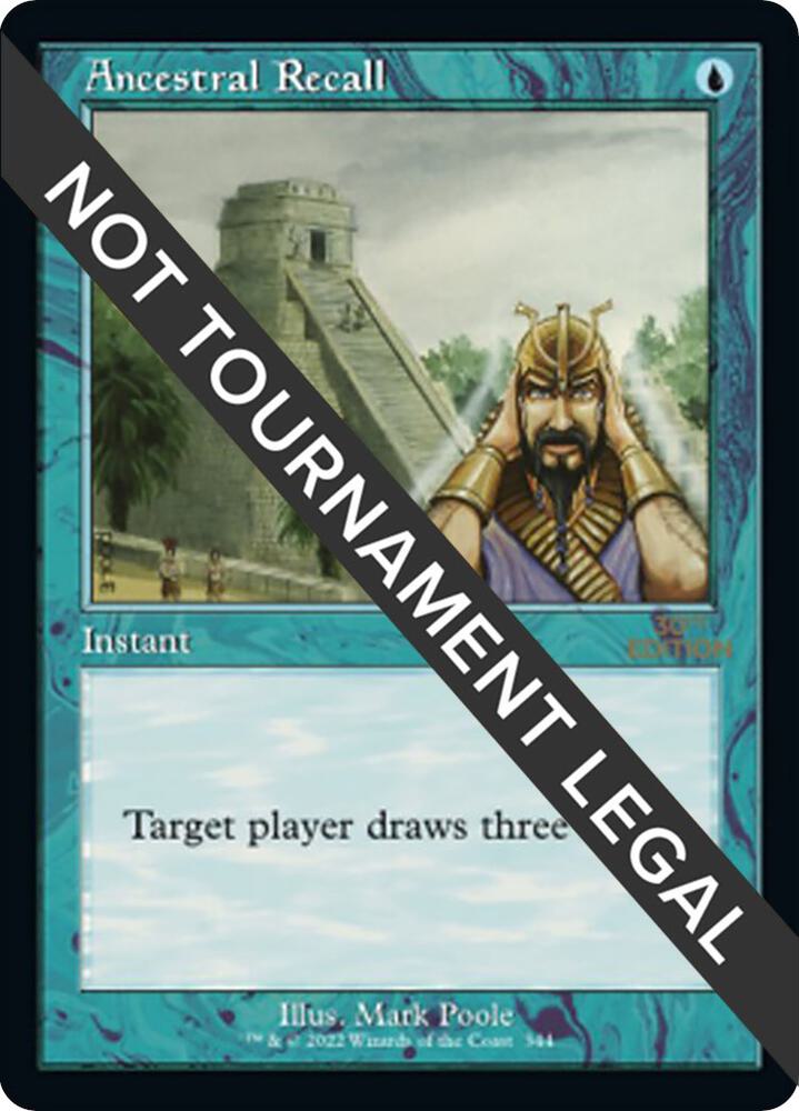 Ancestral Recall (Retro Frame) 344 card from 30th Anniversary Edition