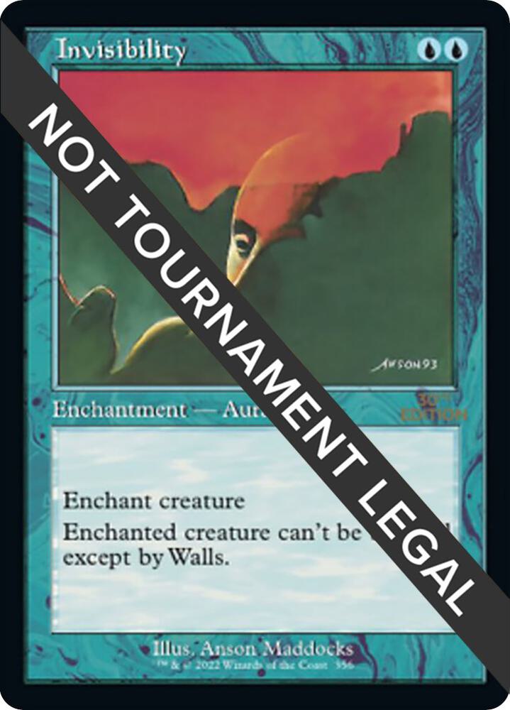 Invisibility (Retro Frame) 356 card from 30th Anniversary Edition
