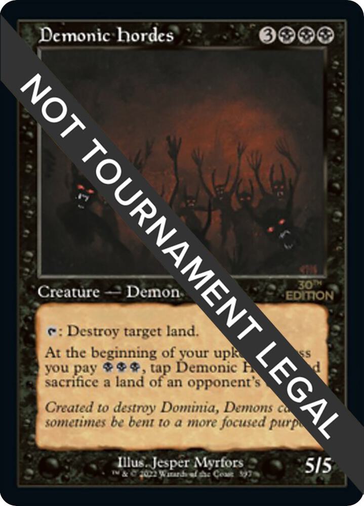 Demonic Hordes (Retro Frame) 397 card from 30th Anniversary Edition