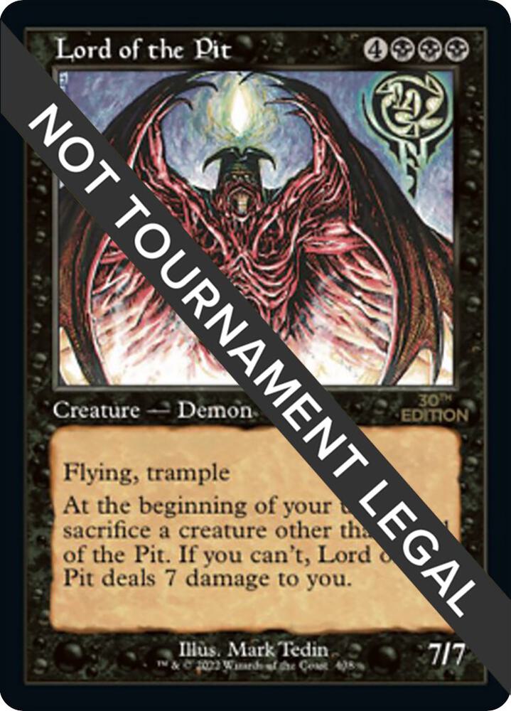 Lord of the Pit (Retro Frame) 408 card from 30th Anniversary Edition