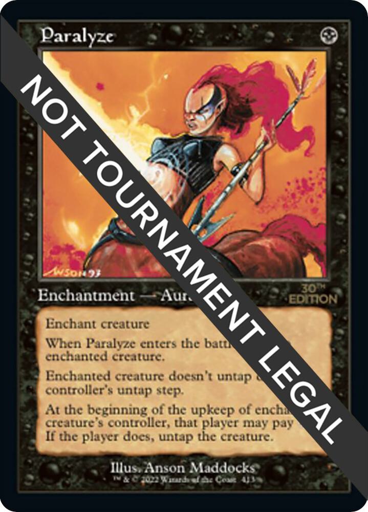 Paralyze (Retro Frame) 413 card from 30th Anniversary Edition
