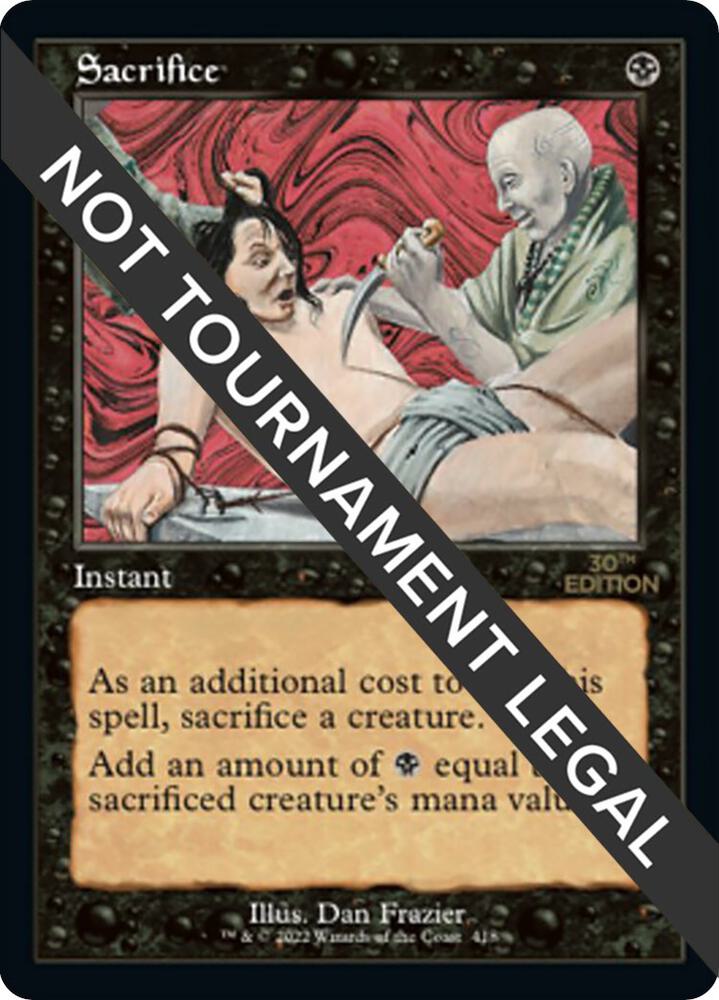 Sacrifice (Retro Frame) 418 card from 30th Anniversary Edition