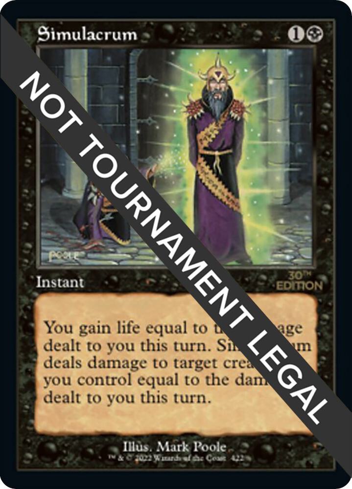 Simulacrum (Retro Frame) 422 card from 30th Anniversary Edition