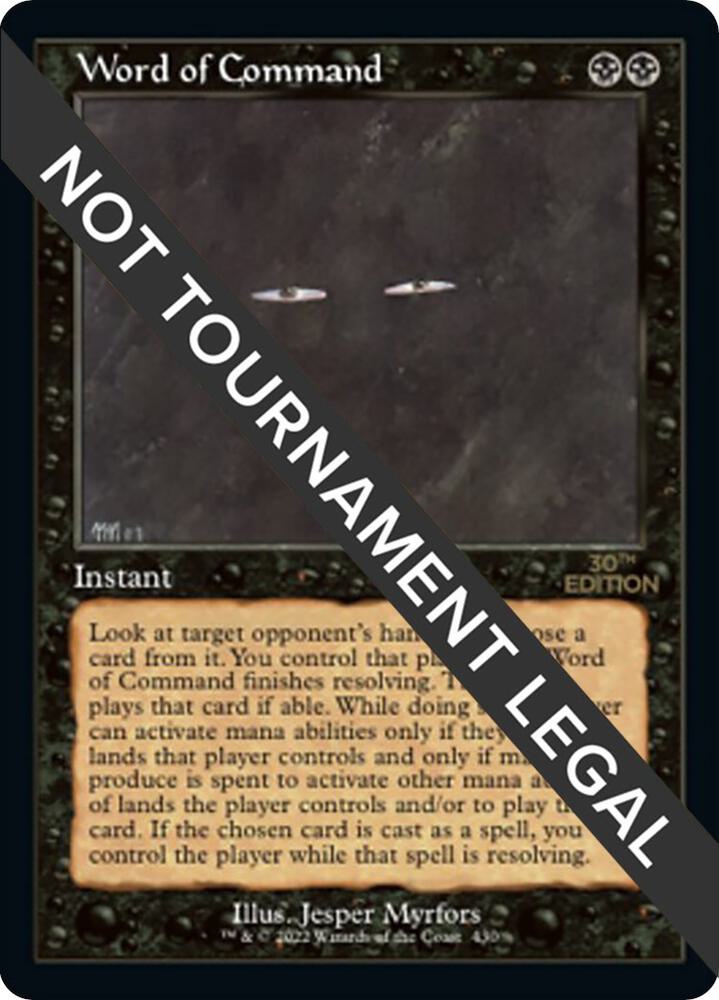 Word of Command (Retro Frame) 430 card from 30th Anniversary Edition