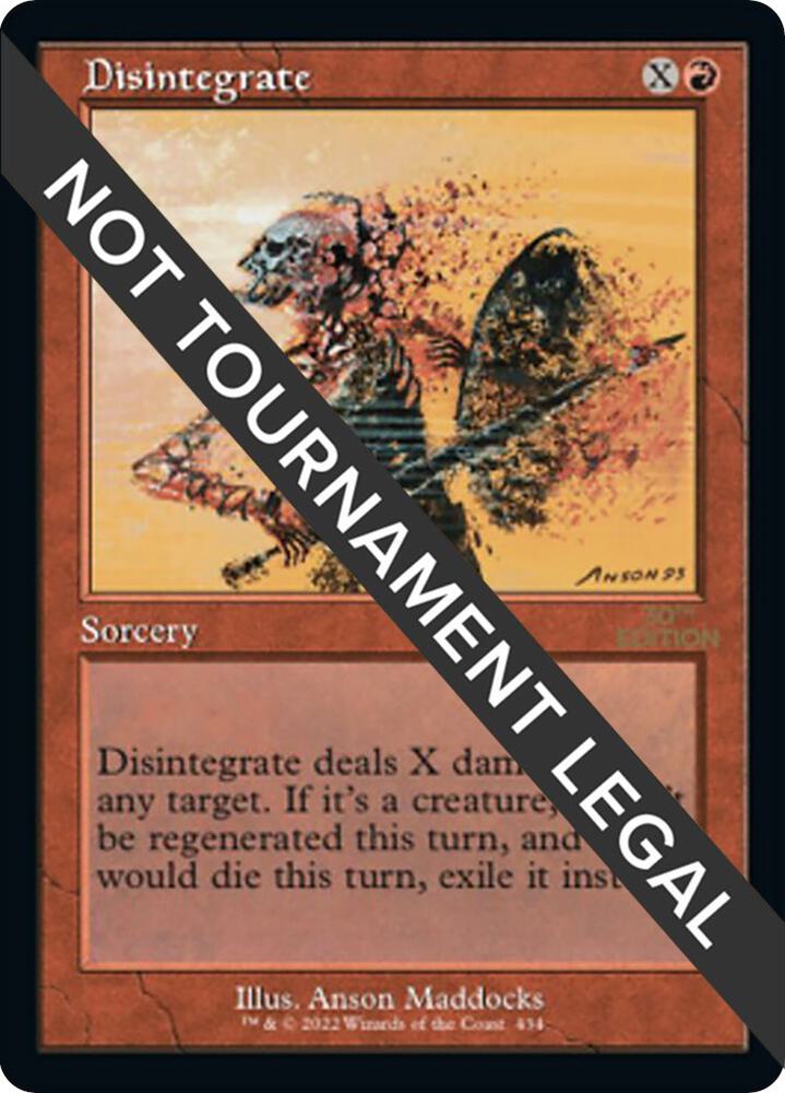 Disintegrate (Retro Frame) 434 card from 30th Anniversary Edition