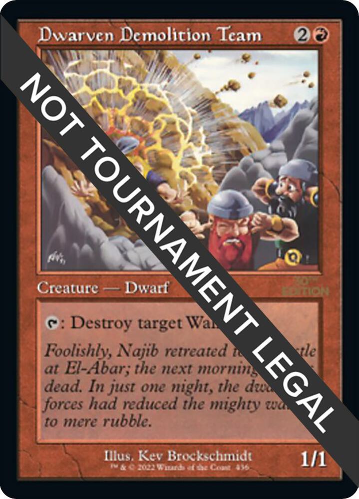 Dwarven Demolition Team (Retro Frame) 436 card from 30th Anniversary Edition