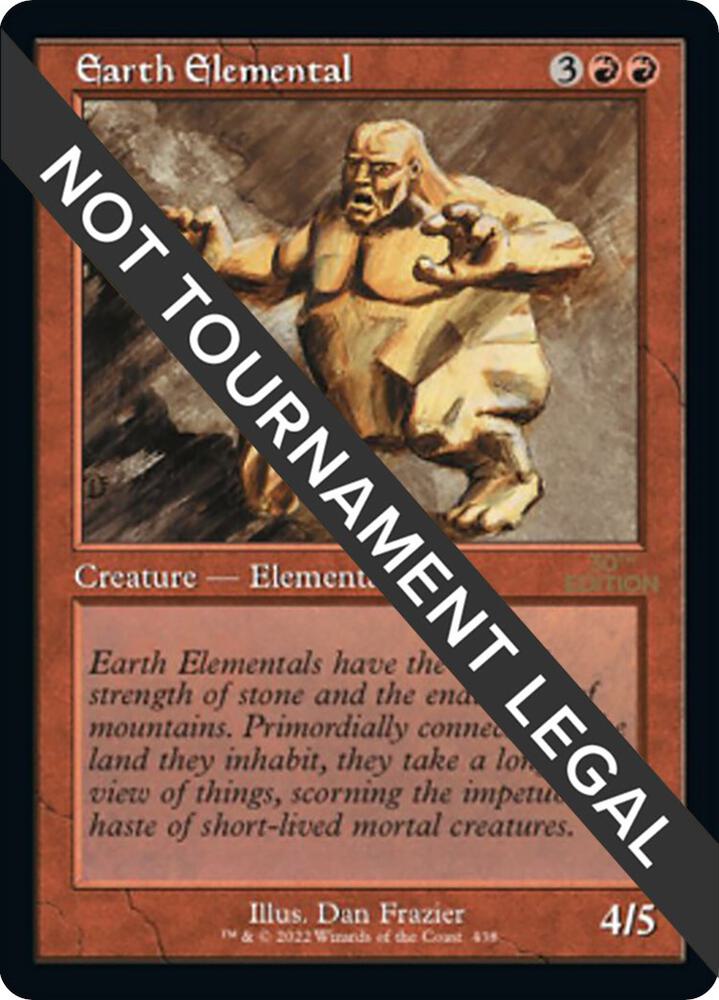 Earth Elemental (Retro Frame) 438 card from 30th Anniversary Edition