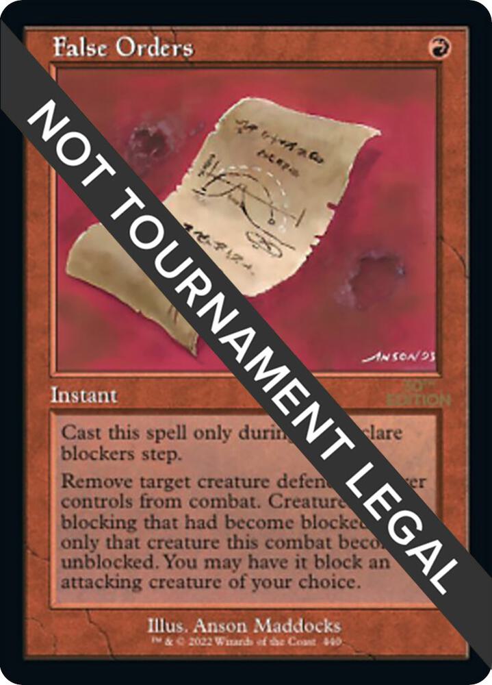 False Orders (Retro Frame) 440 card from 30th Anniversary Edition