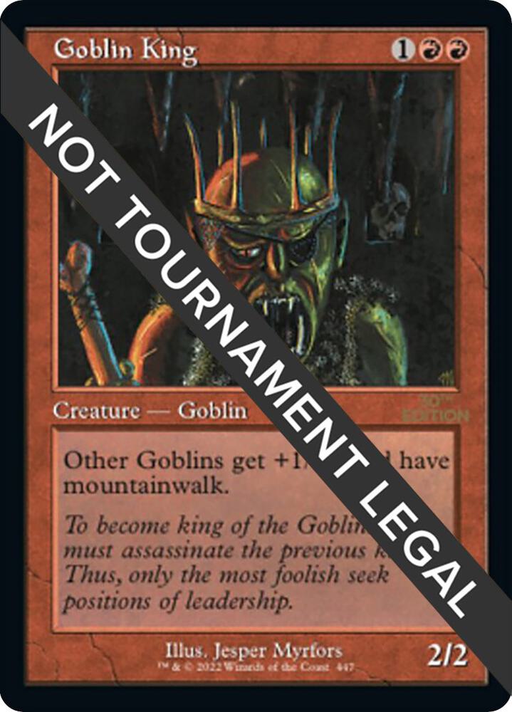 Goblin King (Retro Frame) 447 card from 30th Anniversary Edition