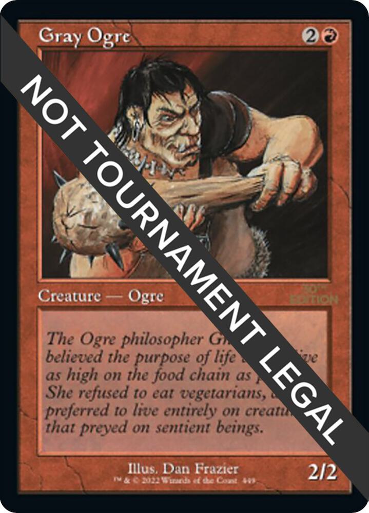 Gray Ogre (Retro Frame) 449 card from 30th Anniversary Edition